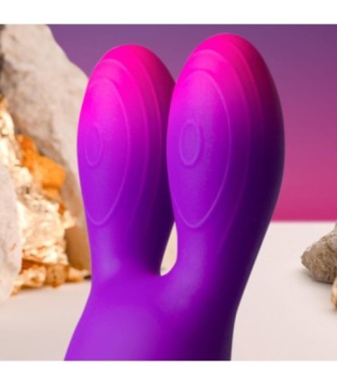 ROCKS- OFF - GLO-GIRL BUNNY VIBRADOR FLEXIBLE MORADO