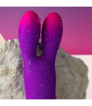 ROCKS- OFF - GLO-GIRL BUNNY VIBRADOR FLEXIBLE MORADO