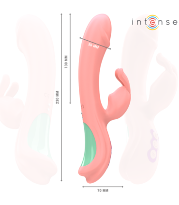 INTENSE - RACHEL VIBRADOR RABBIT 5 VIBRACIONES ROSA