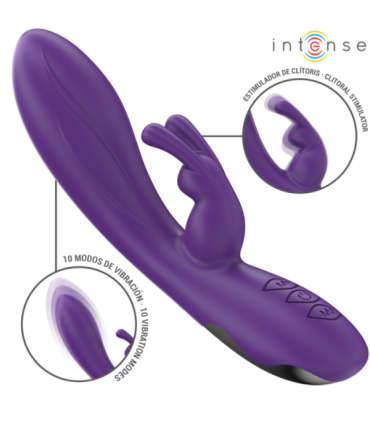 INTENSE - RANDALL VIBRADOR RABBIT 10 VIBRACIONES MORADO