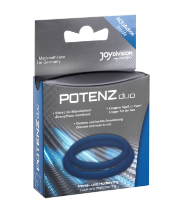 JOYDIVISION POTENZDUO - ANILLOS PARA PENE AZUL - M