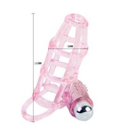 BAILE - SWEET 10 RITMOS FUNDA Y ANILLO SILICONA PARA EL PENE ROSA