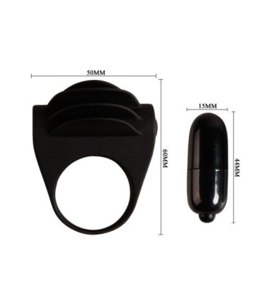 PRETTY LOVE - CHESTER ANILLO VIBRADOR NEGRO