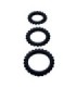 BAILE - TITAN SET 3 PCS COCK RING BLACK 2.8 + 2.4 + 1.9 CM