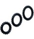 BAILE - TITAN SET 3 PCS COCK RING BLACK 2.8 + 2.4 + 1.9 CM