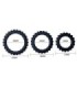 BAILE - TITAN SET 3 PCS COCK RING BLACK 2.8 + 2.4 + 1.9 CM