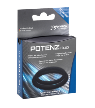 JOYDIVISION POTENZDUO - ANILLOS PARA PENE NEGRO - M