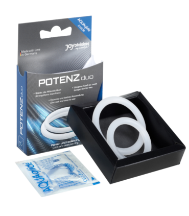 JOYDIVISION POTENZDUO - ANILLOS PARA PENE BLANCO - M
