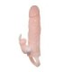 BAILE - BRAVE MAN FUNDA PENE CON RABBIT VIBRADOR 16.5 CM NATURAL