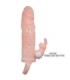 BAILE - BRAVE MAN FUNDA PENE CON RABBIT VIBRADOR 16.5 CM NATURAL