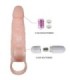 BAILE - BRAVE MAN FUNDA PENE CON RABBIT VIBRADOR 16.5 CM NATURAL