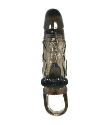 BAILE - BRAVE MAN FUNDA PENE ANAL Y CLITORIS VIBRADOR 16.5 CM NEGRO