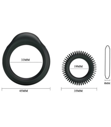 BAILE - KIT 2 ANILLOS SILICONA RING MANHOOD