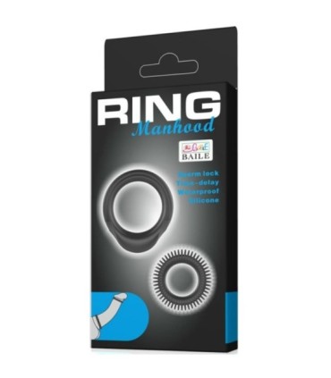 BAILE - KIT 2 ANILLOS SILICONA RING MANHOOD