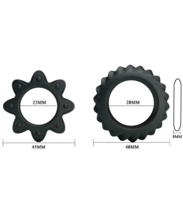 BAILE - KIT 2 ANILLOS SILICONA RING FLOWERING