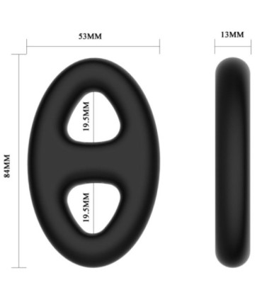 CRAZY BULL - ANILLO DOBLE SILICONA OVALADO