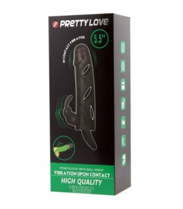 PRETTY LOVE - FUNDA SILICONA CON VIBRACIÓN 14 CM 2.0