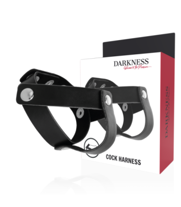 DARKNESS - ANILLO DE PIEL PARA PENE Y TESTÍCULOS