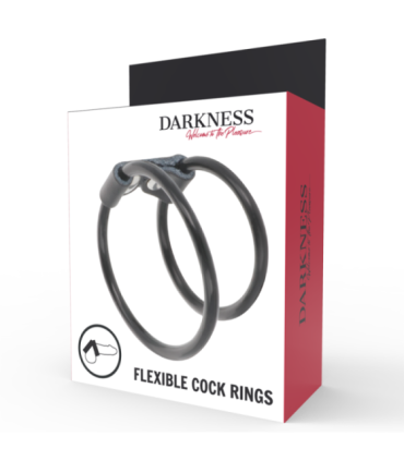 DARKNESS - ANILLA FLEXIBLE DOBLE PARA EL PENE