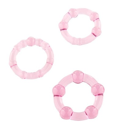 SEVEN CREATIONS - JUEGO TRES ANILLOS PENE ROSA