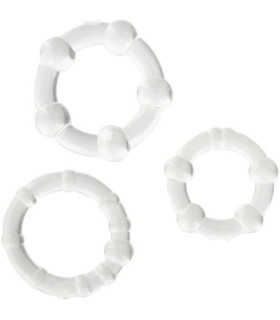 SEVEN CREATIONS - JUEGO TRES ANILLOS PENE TRANSPARENTE