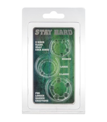 SEVEN CREATIONS - JUEGO TRES ANILLOS PENE TRANSPARENTE