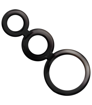 ADDICTED TOYS - SET ANILLOS PENE Y TESTÍCULOS - AHUMADO