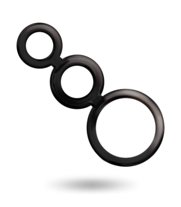 ADDICTED TOYS - SET ANILLOS PENE Y TESTÍCULOS - AHUMADO