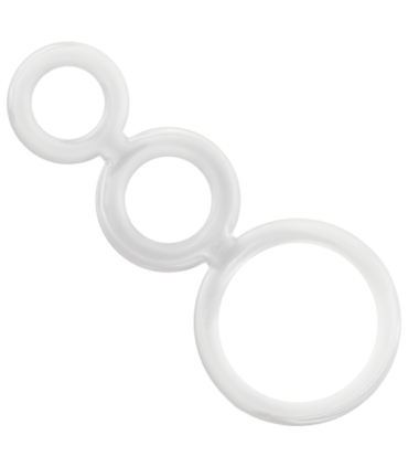 ADDICTED TOYS - SET ANILLOS PENE Y TESTÍCULOS CLEAR