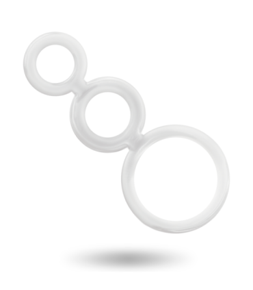 ADDICTED TOYS - SET ANILLOS PENE Y TESTÍCULOS CLEAR