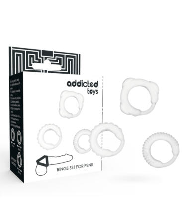 ADDICTED TOYS - SET 3 ANILLOS PENE CLEAR