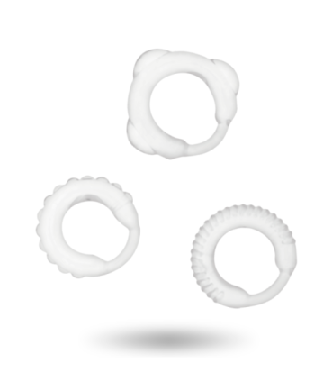 ADDICTED TOYS - SET 3 ANILLOS PENE CLEAR