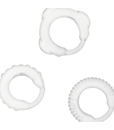 ADDICTED TOYS - SET 3 ANILLOS PENE CLEAR