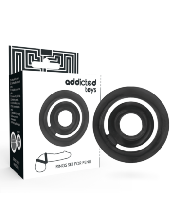 ADDICTED TOYS - POTENZ SET ANILLOS PENE NEGRO