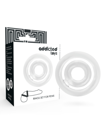 ADDICTED TOYS - POTENZ SET ANILLOS PENE CLEAR