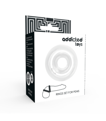 ADDICTED TOYS - POTENZ SET ANILLOS PENE CLEAR