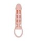 BAILE - FUNDA EXTENSORA PENE CON VIBRACIÓN Y STRAP NATURAL 13.5 CM