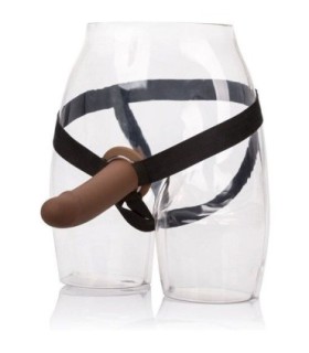 CALEXOTICS - ARNÉS CON DILDO HUECO MARRÓN