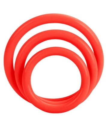 CALEXOTICS - SET TRES ANILLAS ERECCIÓN ROJO