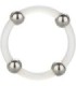 CALEXOTICS - ANILLO DE SILICONA CON CUENTAS DE ACERO TALLA L