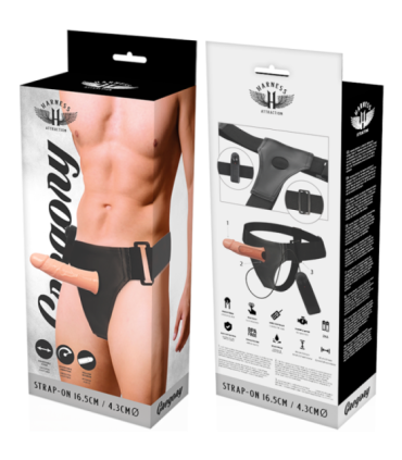 HARNESS ATTRACTION - ARNÉS  HUECO GREGORY CON VIBRADOR 16.5 CM -O- 4.3 CM