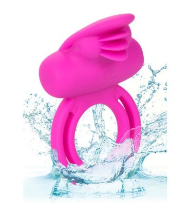 CALEXOTICS - DUAL CLIT FLICKER ENHANCER DOBLE ANILLO VIBRADOR DE SILICONA ROSA
