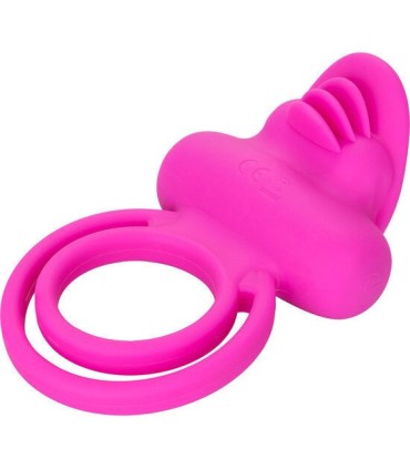 CALEXOTICS - DUAL CLIT FLICKER ENHANCER DOBLE ANILLO VIBRADOR DE SILICONA ROSA