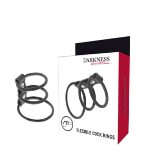 DARKNESS - SET DE 3 ANILLAS PENE FLEXIBLE