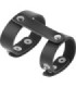 DARKNESS - ANILLO PENE Y TESTÍCULOS AJUSTABLE LEATHER
