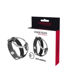 DARKNESS - ANILLO PARA PENE Y TESTÍCULOS BDSM