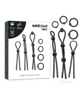 ADDICTED TOYS - KIT DE 7 ANILLAS SILICONA FLEXIBLE