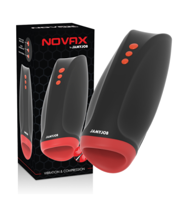 JAMYJOB - NOVAX MASTURBADOR CON VIBRACIÓN Y COMPRESIÓN