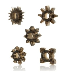 OHMAMA - SET 5 ANILLOS SILICONA TESTÍCULOS Y PENE