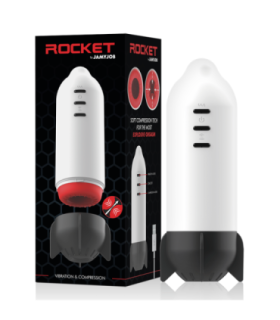 JAMYJOB - ROCKET MASTURBADOR TECNOLOGÍA SOFT COMPRESSION Y VIBRACIÓN
